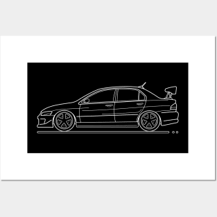 Lancer Evolution VII W Posters and Art